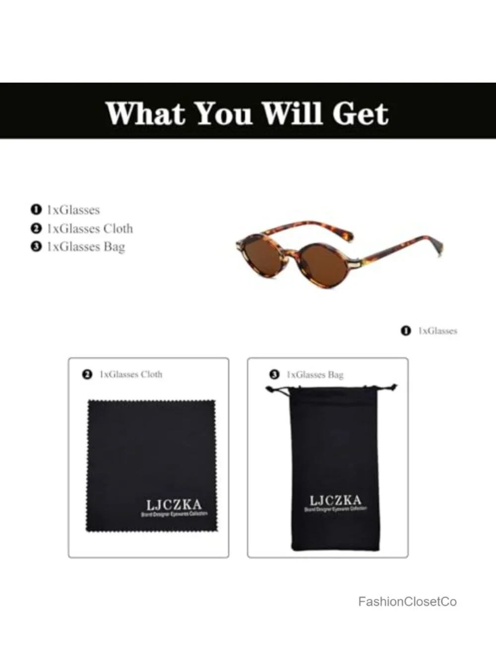 Retro Oval Sunglasses UV400 Protection Small Round Shades Beach Travel with Case